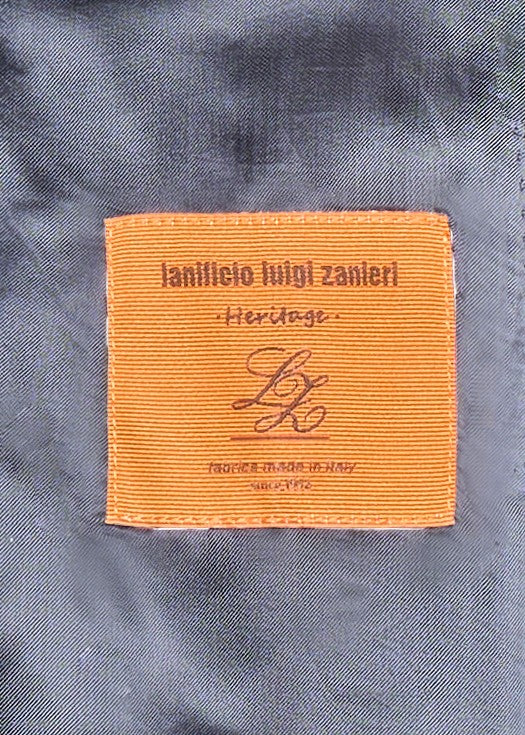 Franzese Collection Double-Breasted Navy Wool Coat