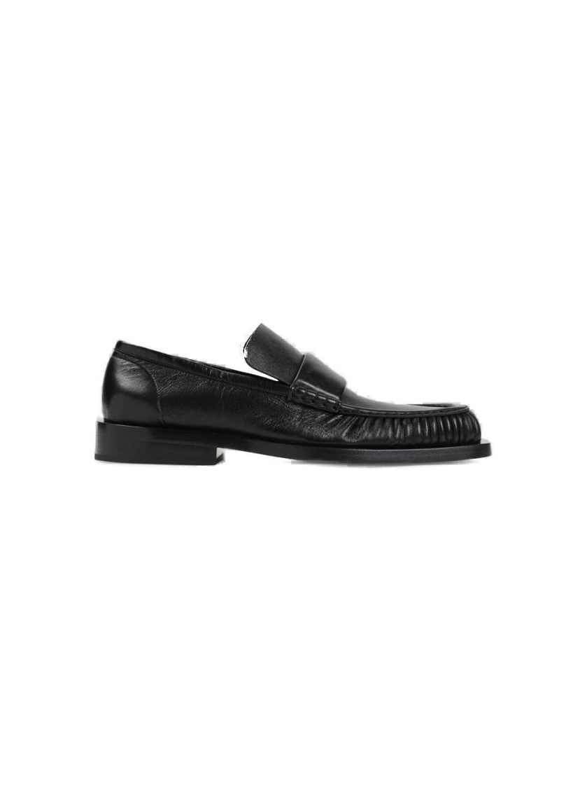 Jil Sander Black Leather Loafers - Black