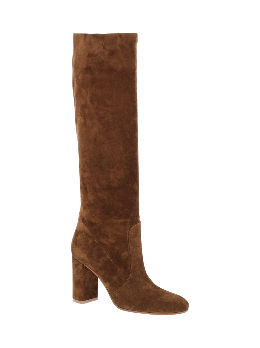 Gianvito Rossi Brown Glen 85 Suede Boots