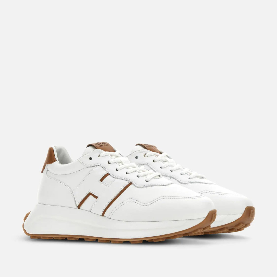 Hogan H641 H Patch Sneakers With Leather