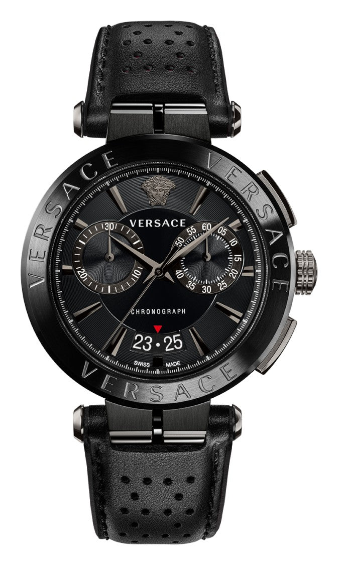 Versace Aion 45Mm Men's Black Dial Swiss Quartz Chronograph Watch