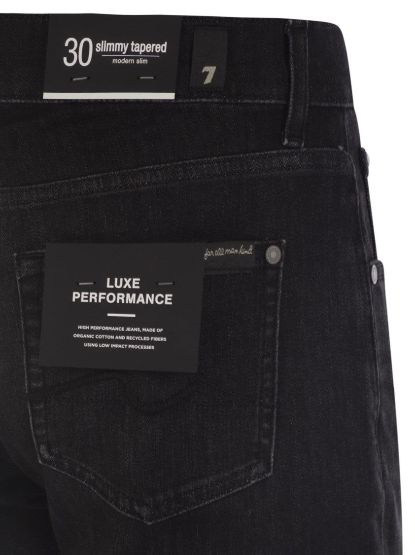 7 For All Mankind Slimmy Tapered - Skinny Medium-Waisted Jeans