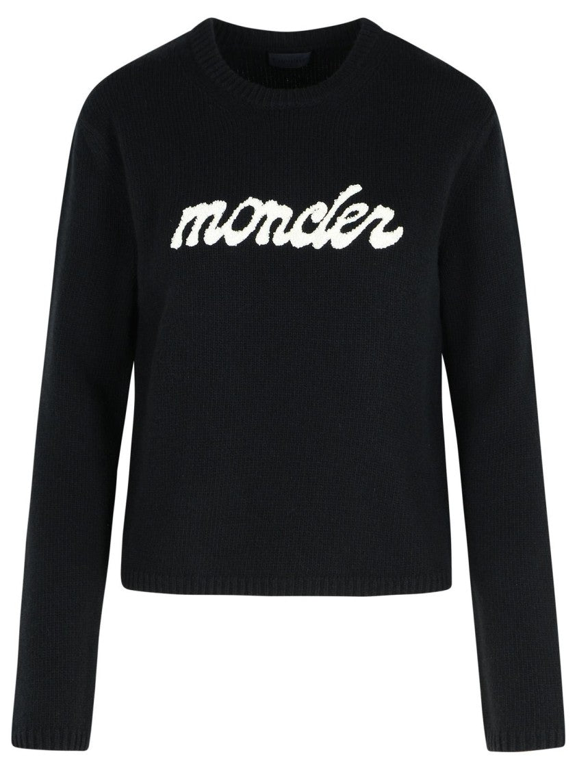 Moncler Black Virgin Wool And Cashmere Sweater