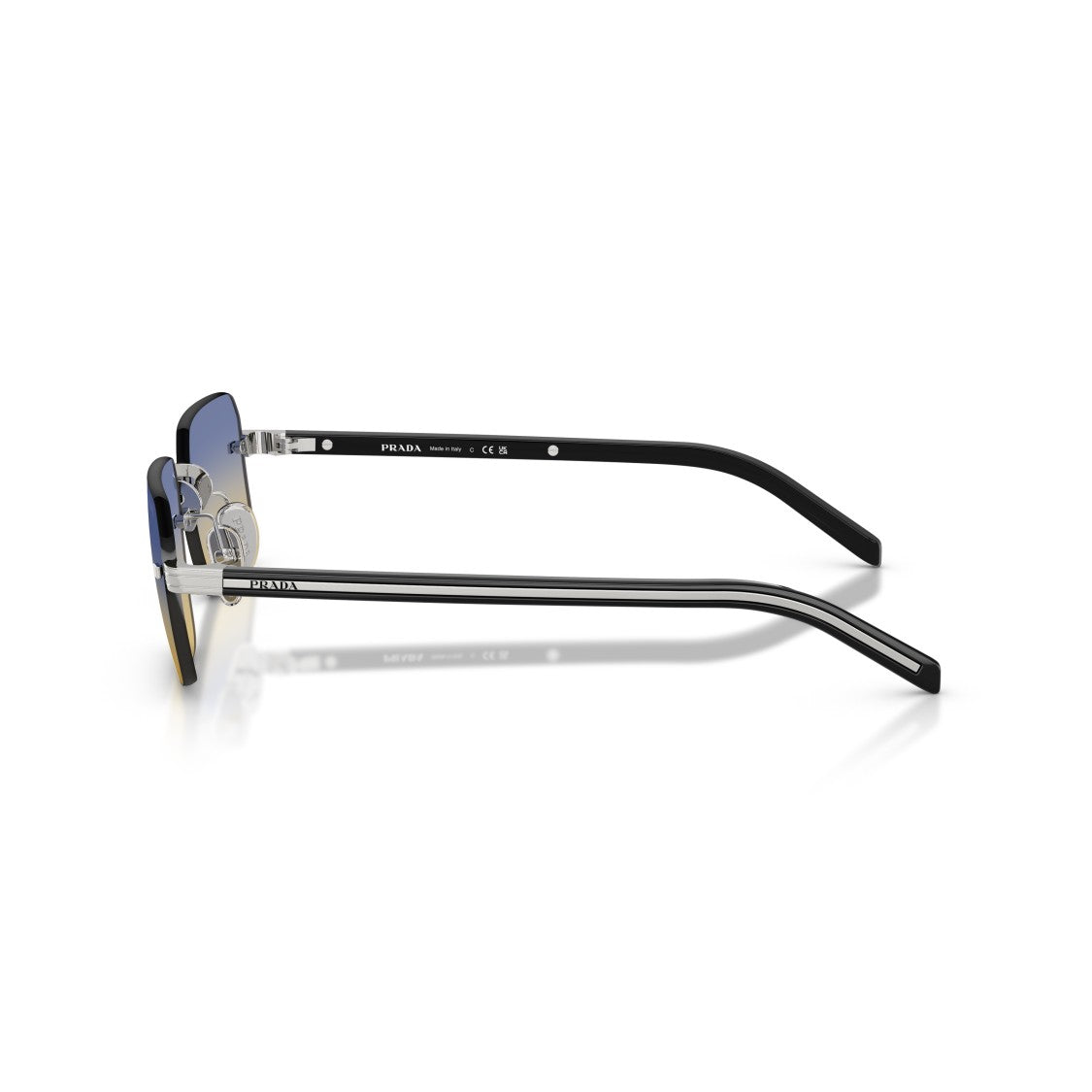 Prada 0Pr D55s Rimless Square Sunglasses