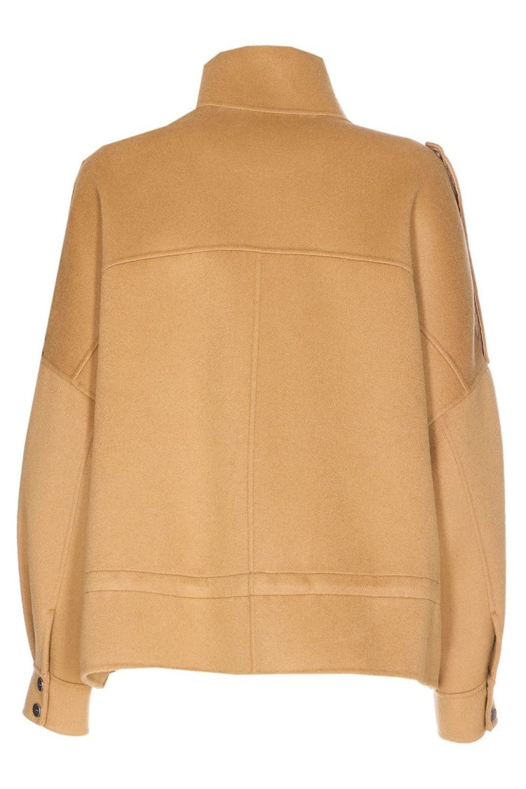 Pinko Camel-Colored Tailored Coat With Classic Silhouette