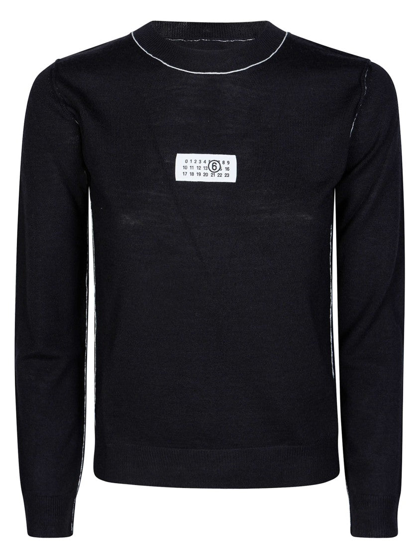 Mm6 By Maison Margiela Maglia Gc Long Sleeve Knit Top
