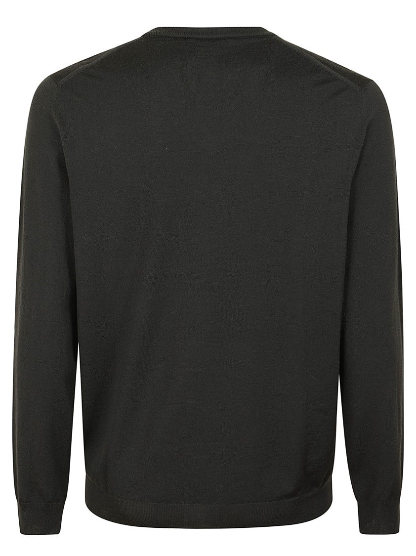 Zanone V-Neck Wool Knitwear Sweater With Relaxed Fit