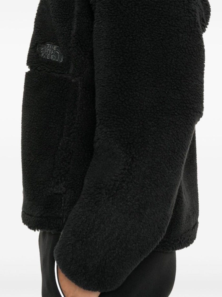 The North Face Plush High-Collar Black Fleece Jacket