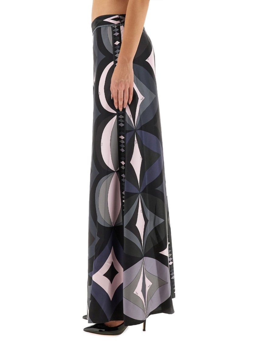 Pucci Wide-Leg Pants With Geometric Necklace Print