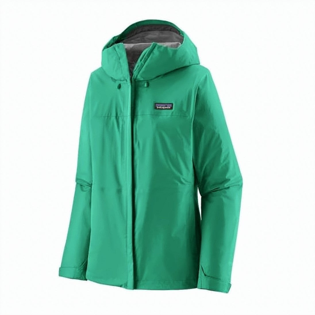Patagonia Solid Green Recycled Nylon Jacket With Adjustable Cuffs