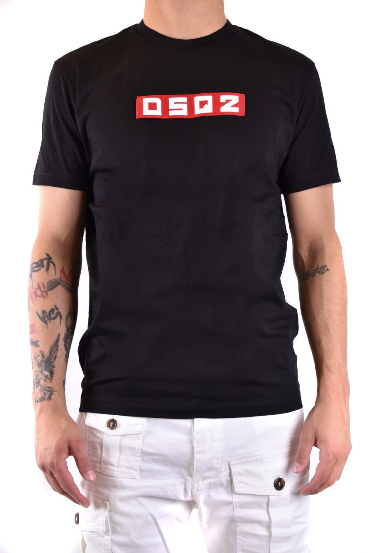 Dsquared2 Short-Sleeve Cotton T-Shirt Bold Graphic Elements