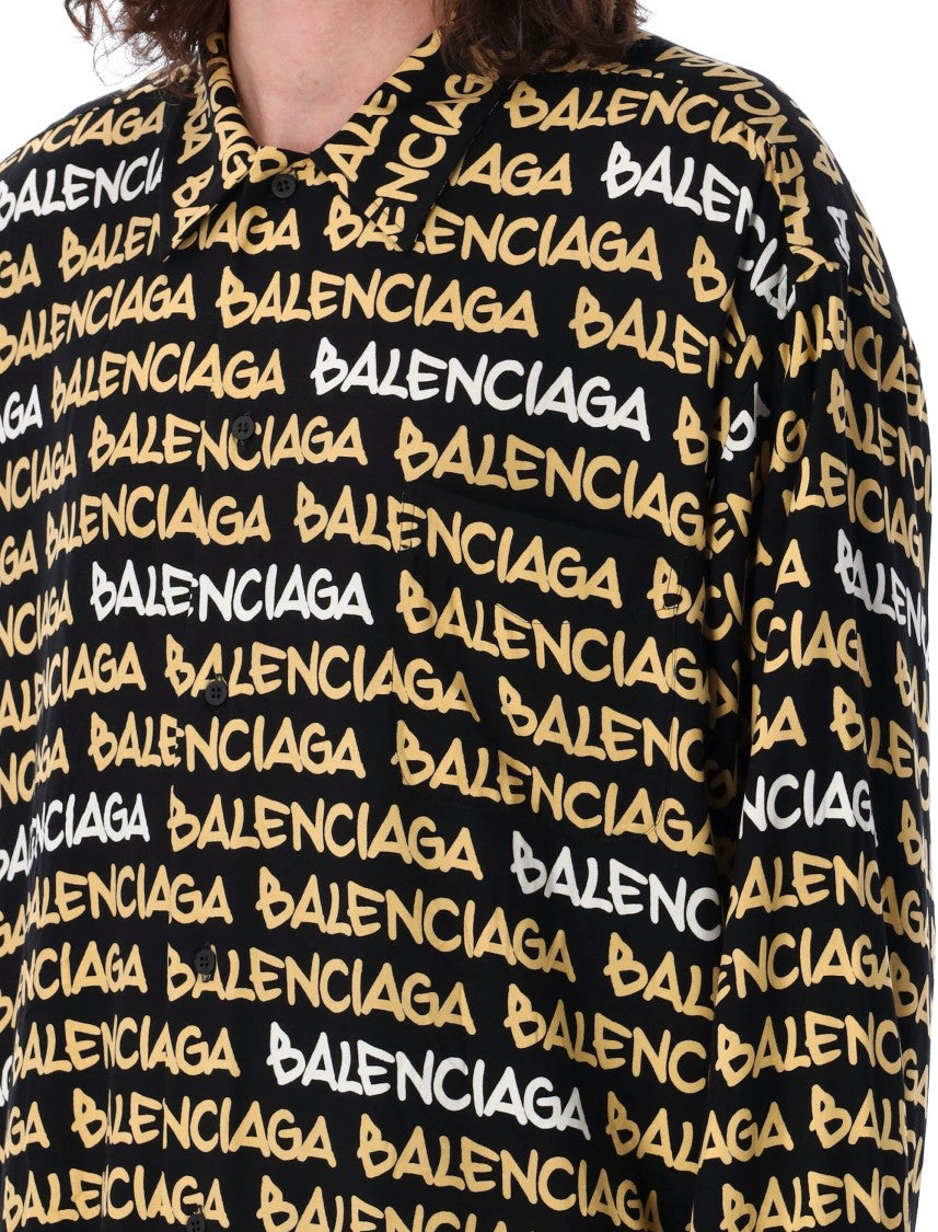 Balenciaga Allover Logo Shirt