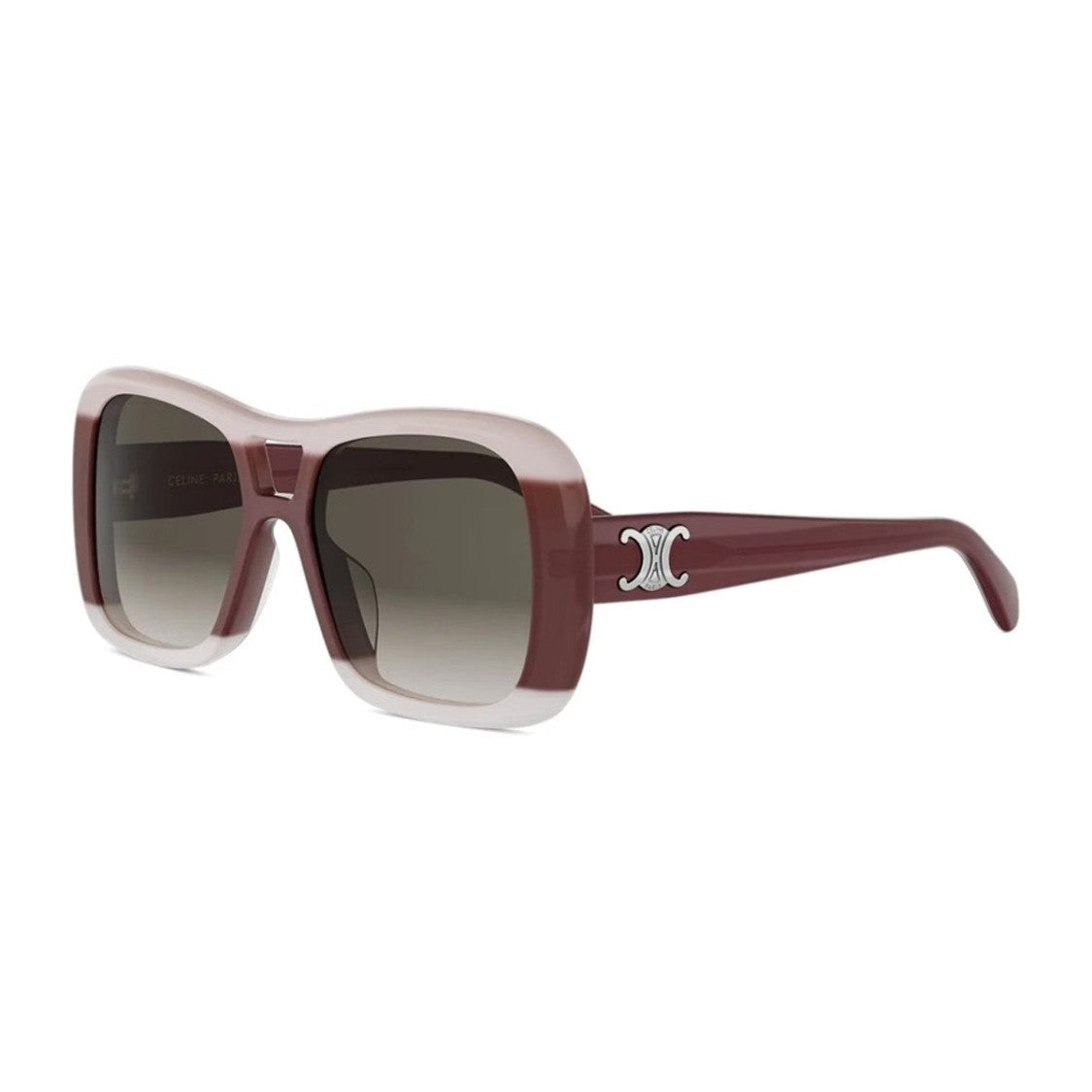 Celine Pink Triomphe Acetate Pilot Sunglasses
