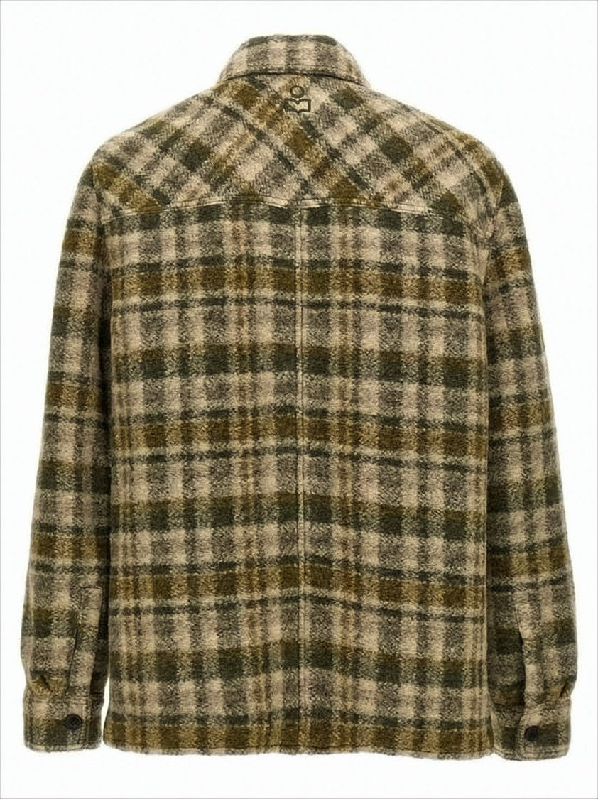 Isabel Marant Plaid Casual Jacket With Textured Fabric
