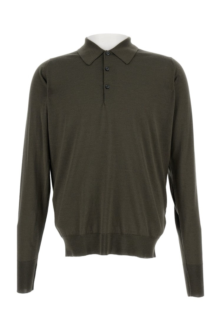 John Smedley Long-Sleeved Polo Shirt