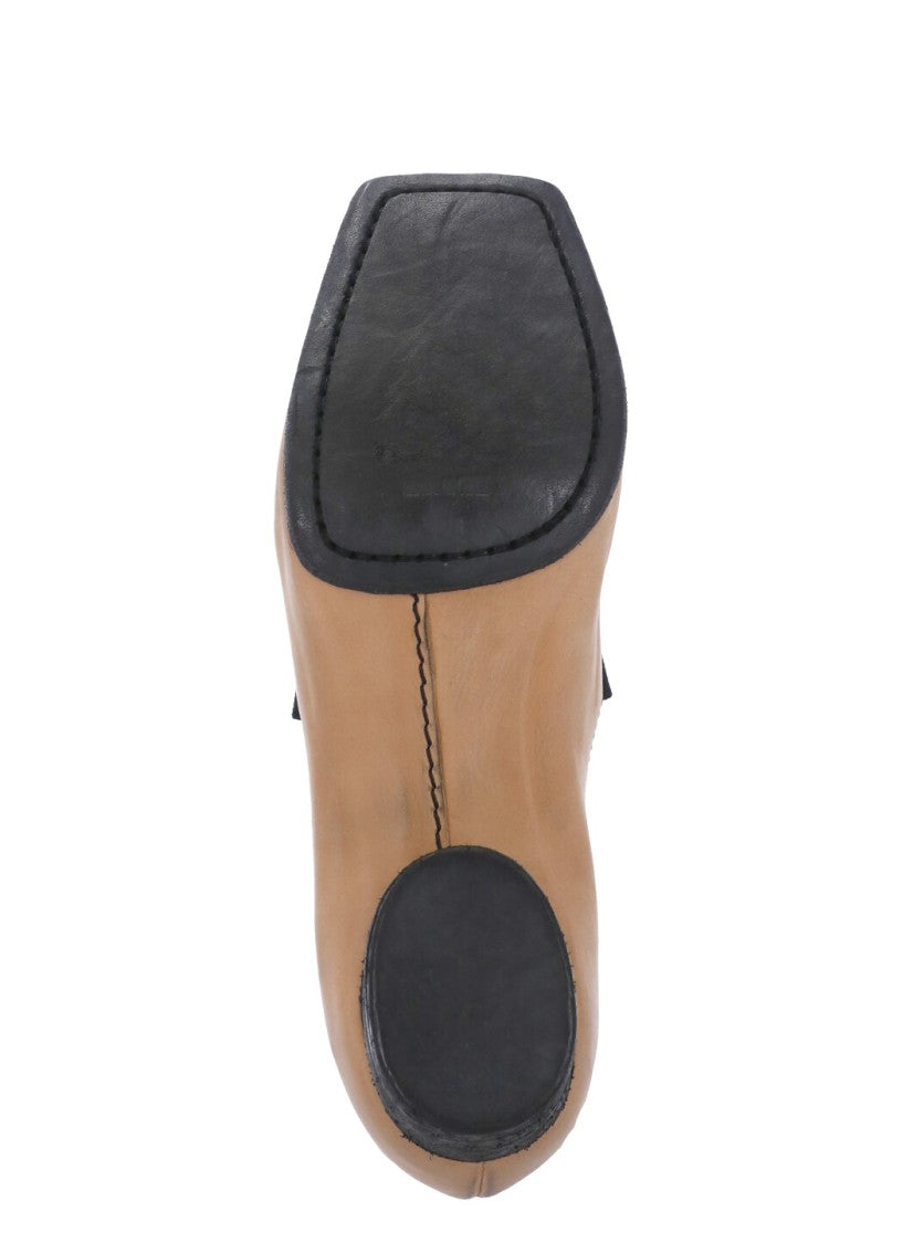 Uma Wang Leather Heeled Ballet Shoes