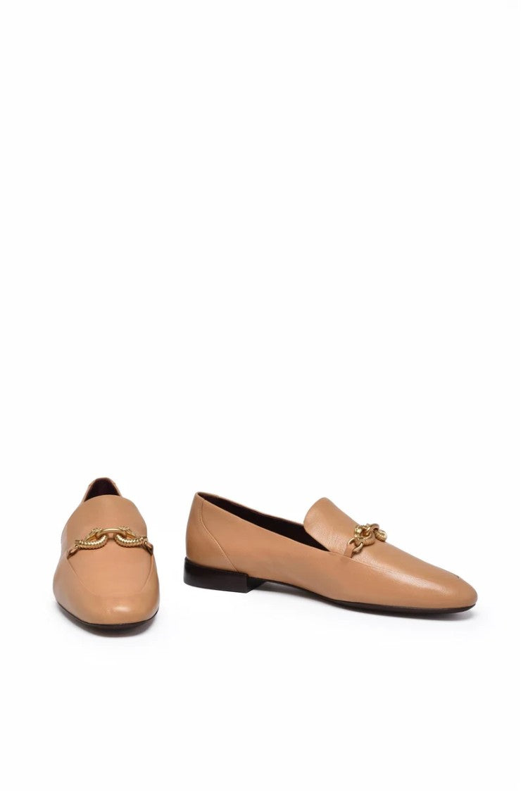 Tory Burch Leather Loafers - Beige