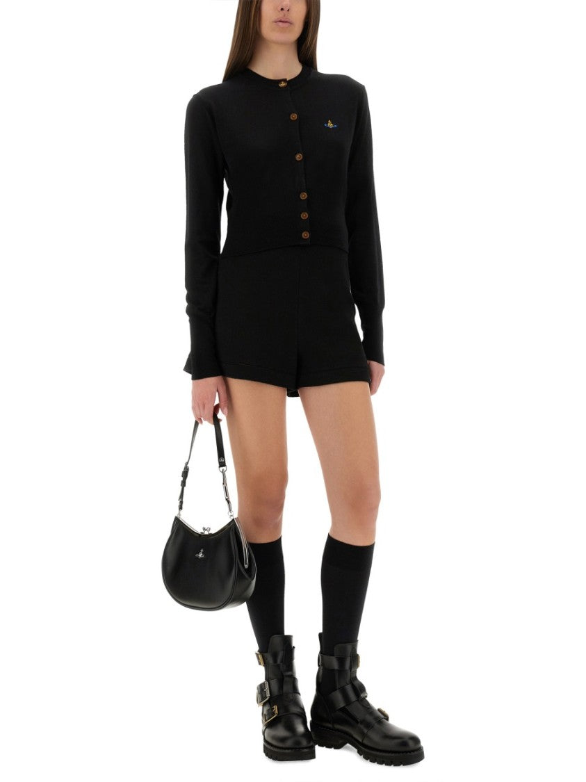 Vivienne Westwood Neutrals Bea Cropped Wool-Silk Cardigan