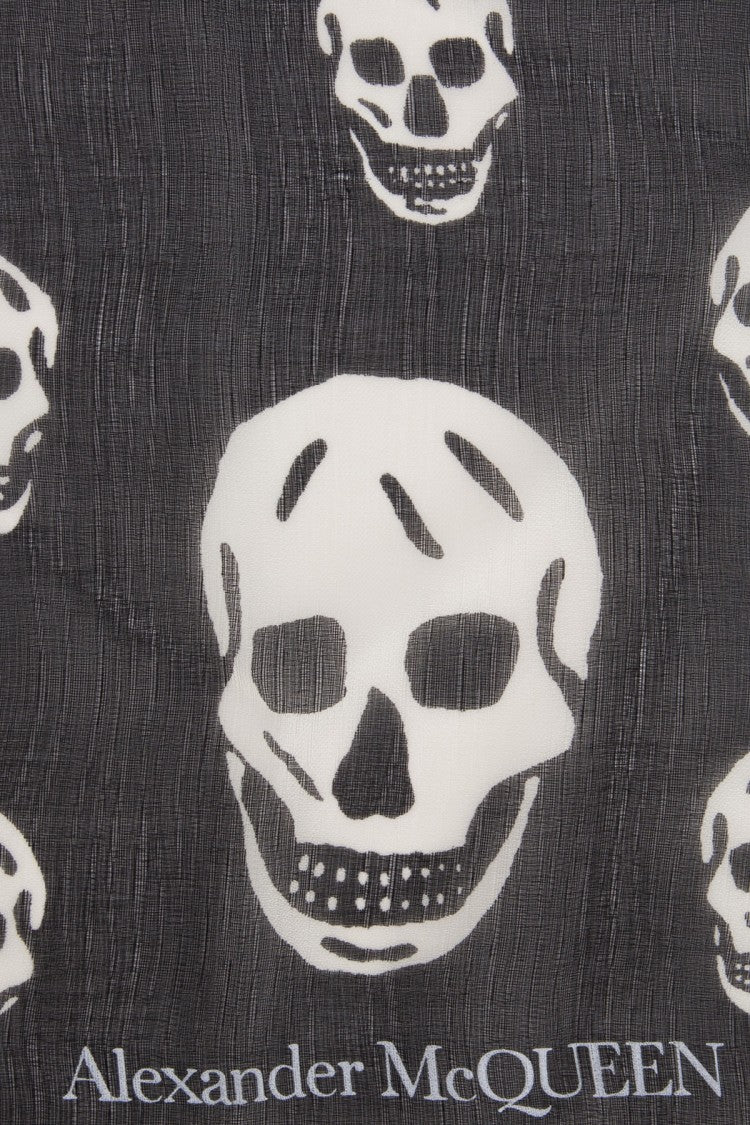 Alexander Mcqueen Printed Silk Foulard