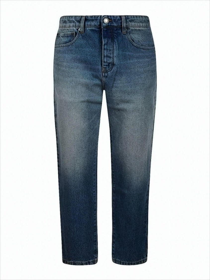 Ami Straight-Leg Denim Pants With Traditional Five-Pocket Styling