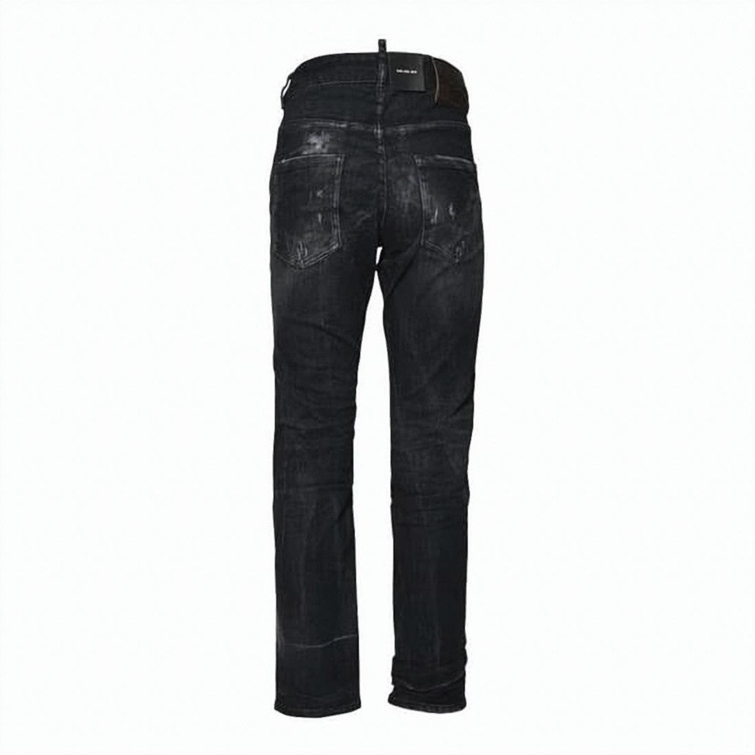Dsquared2 Distressed Black Slim-Fit Denim Pants