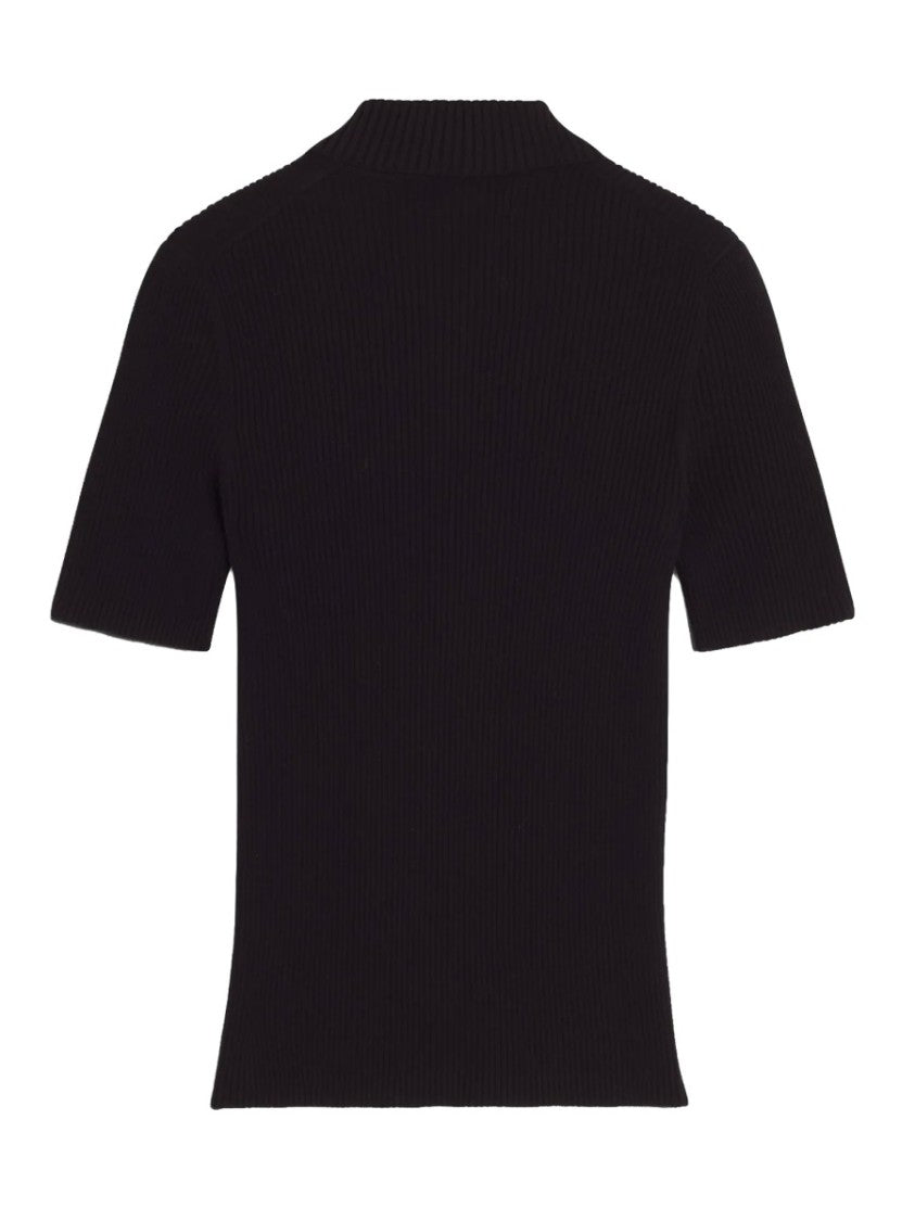 Maison Kitsuné Fitted Merino Wool-Cotton Embroidered Polo Shirt