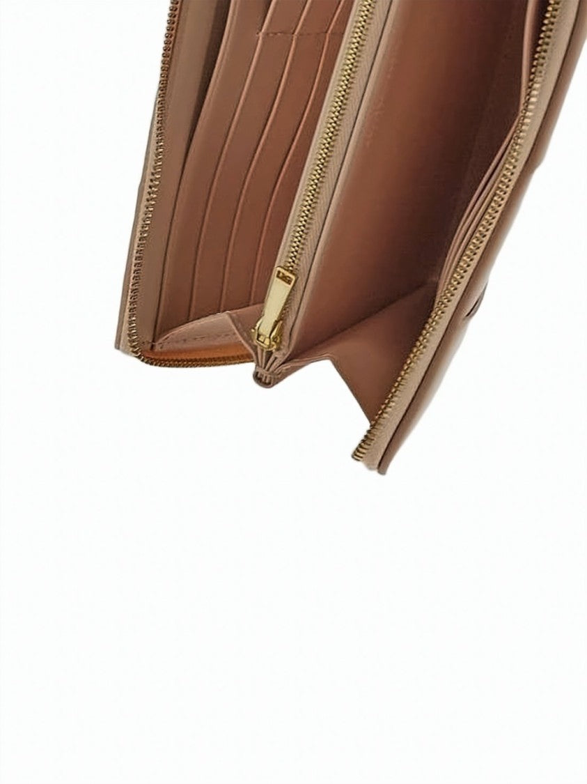 Bottega Veneta Rectangular Zip-Around Wallet With Woven Leather Exterior