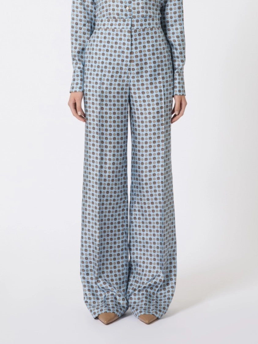 Max Mara Wide-Leg Pants With Circular Pattern