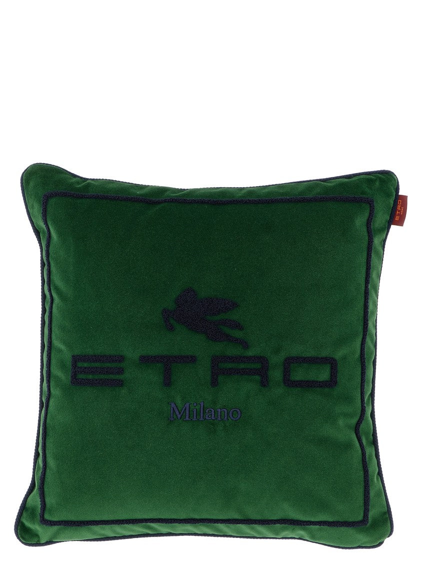 Etro Spunga Logo Cushion