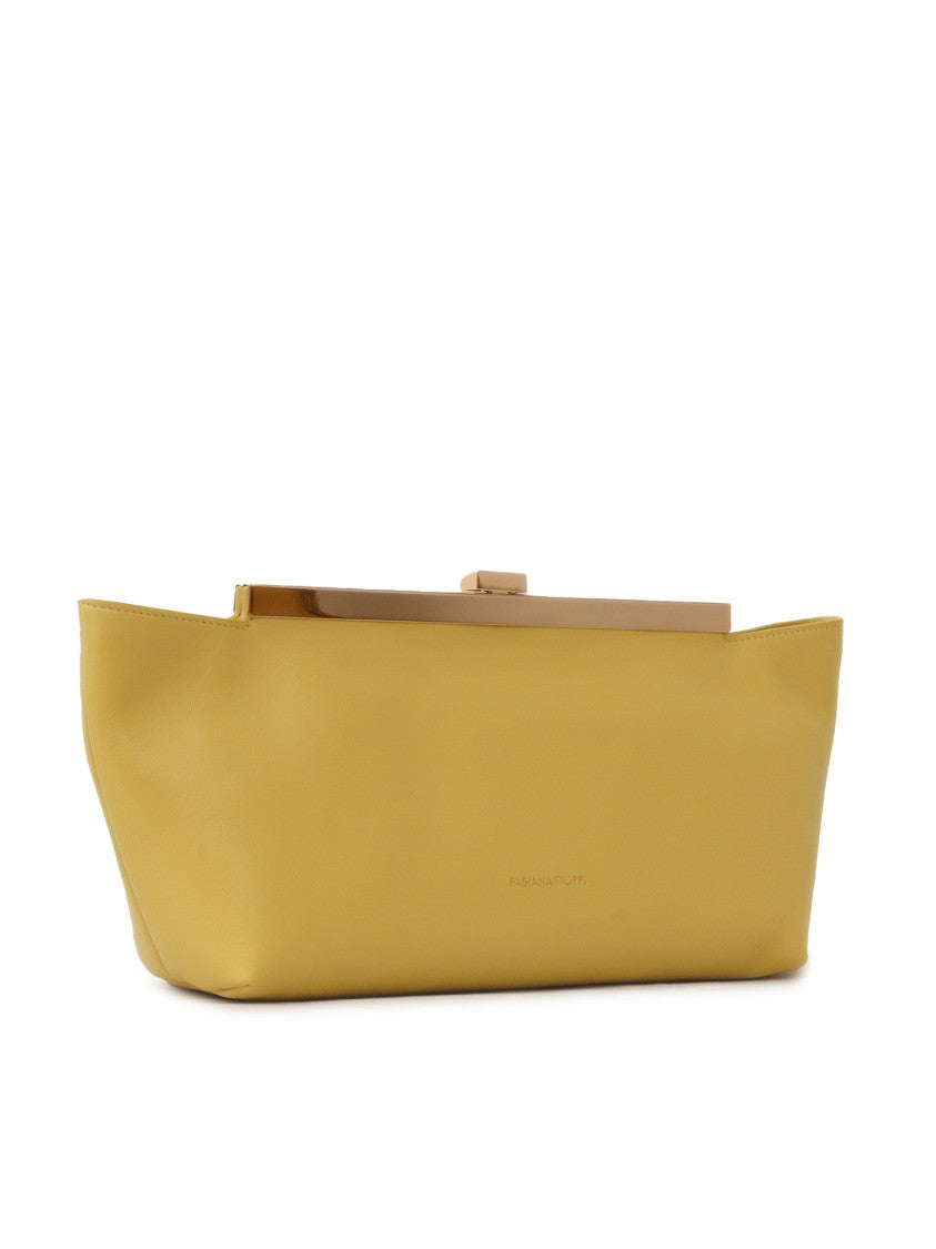 Fabiana Filippi Structured Leather Pouch With Zip Closure