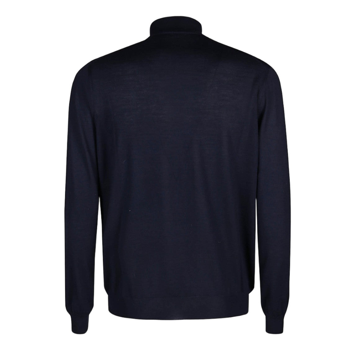 Malo High Neck Black Sweater With Fine-Knit Texture