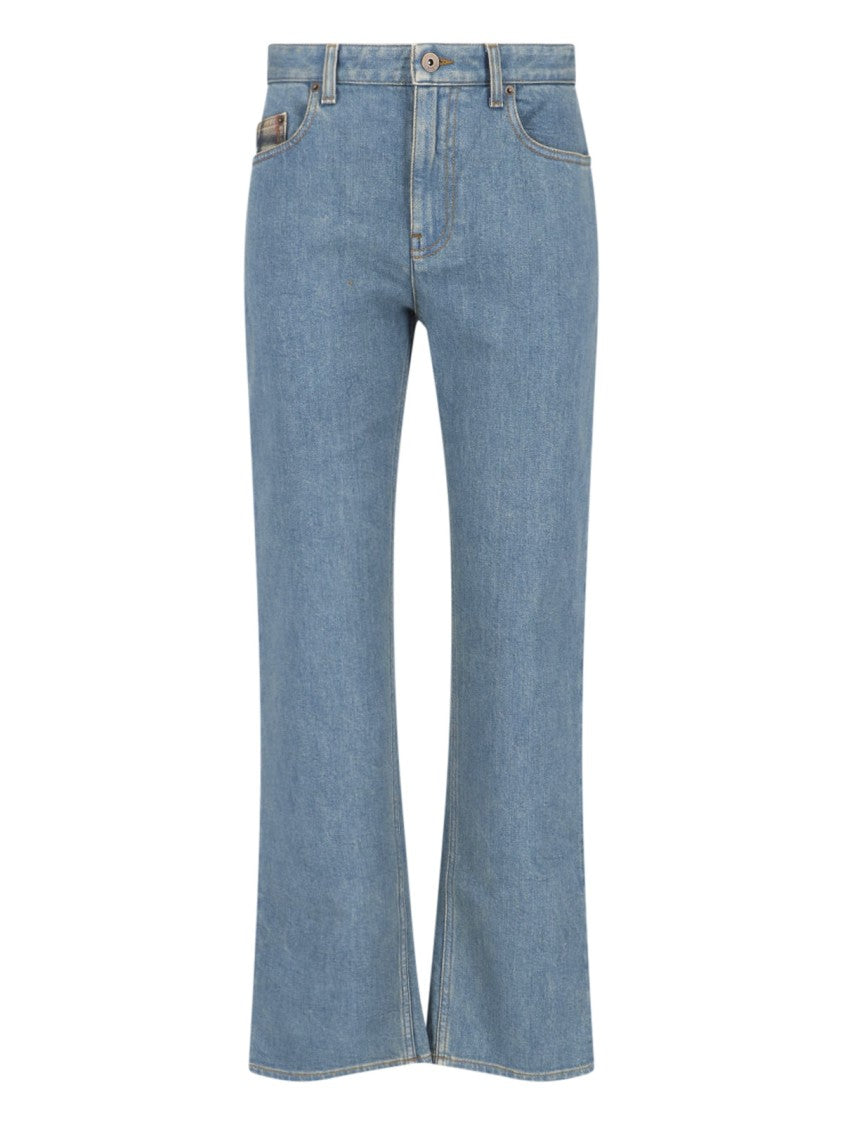 Burberry Bootcut Jeans In Blue Cotton Denim