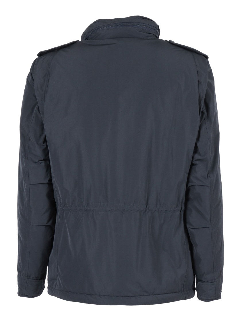 Aspesi Grey Jacket With Front Zip Closure