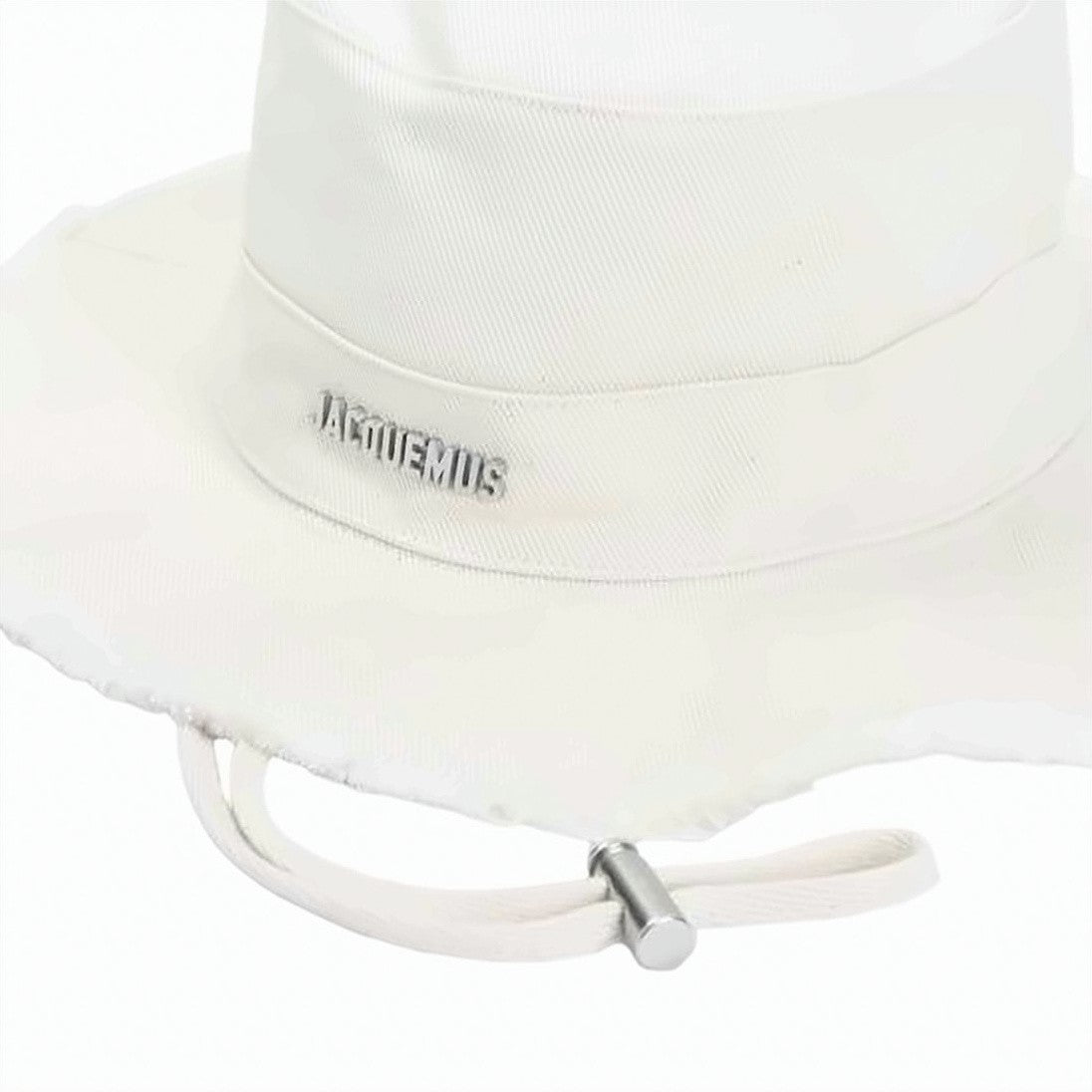 Jacquemus Cotton Bucket Hat With Frayed Brim