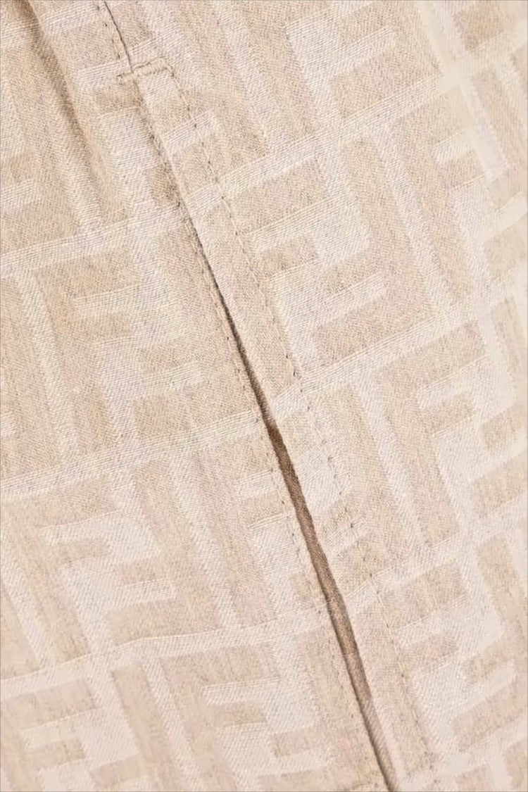 Fendi Relaxed Fit Cotton-Linen Blend Shorts