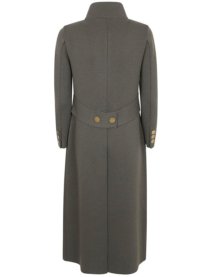 Charlott Double-Breasted Wool Coat With High Collar