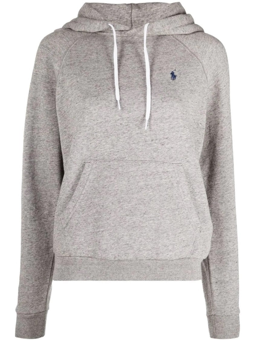 Polo Ralph Lauren Casual Grey Hoodie With Drawstring