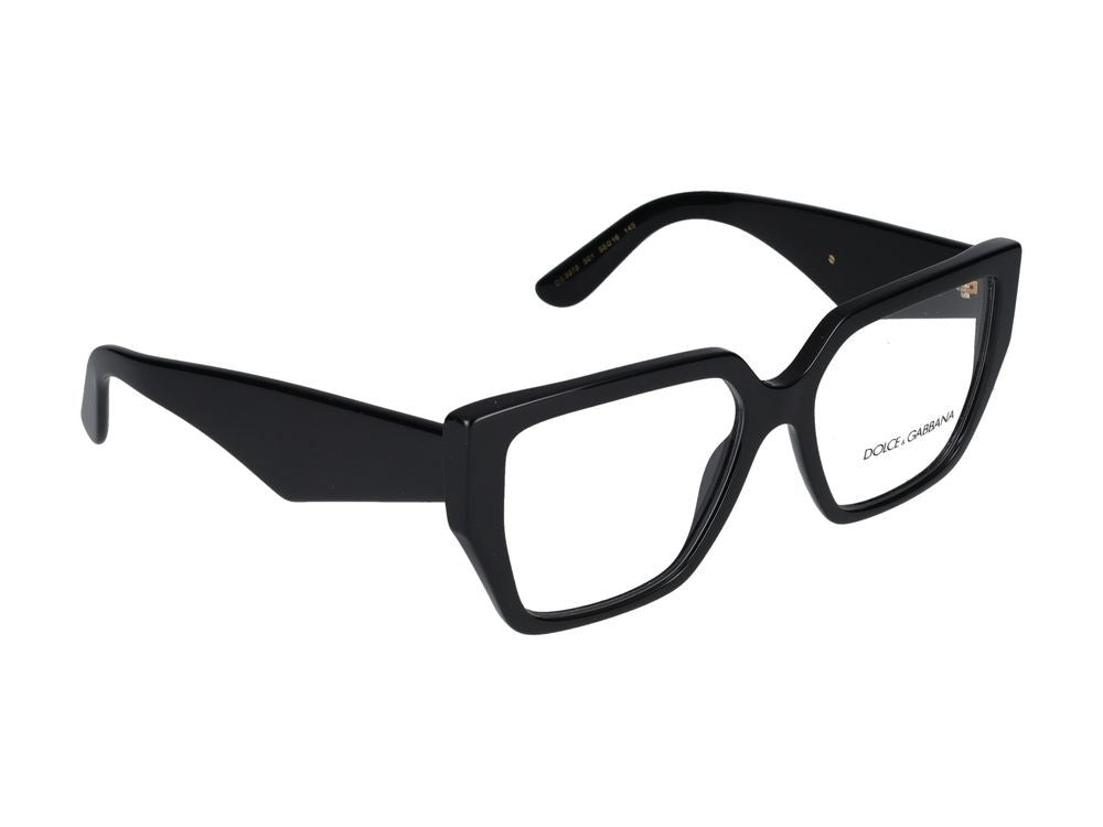 Dolce & Gabbana Black Oversized Square Acetate Eyeglasses