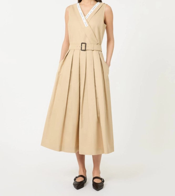 Weekend Wkdcono Technical Gabardine Midi Dress