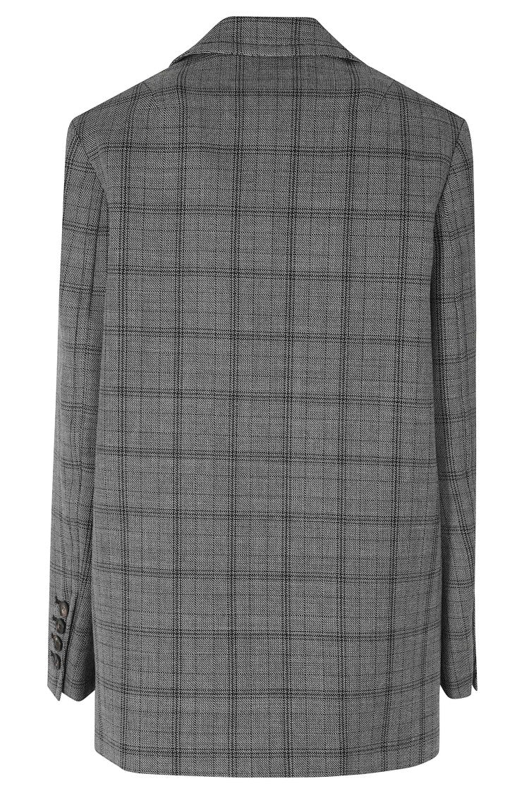 Tela Gray Giselle Tailored Grisaille Wool Blazer