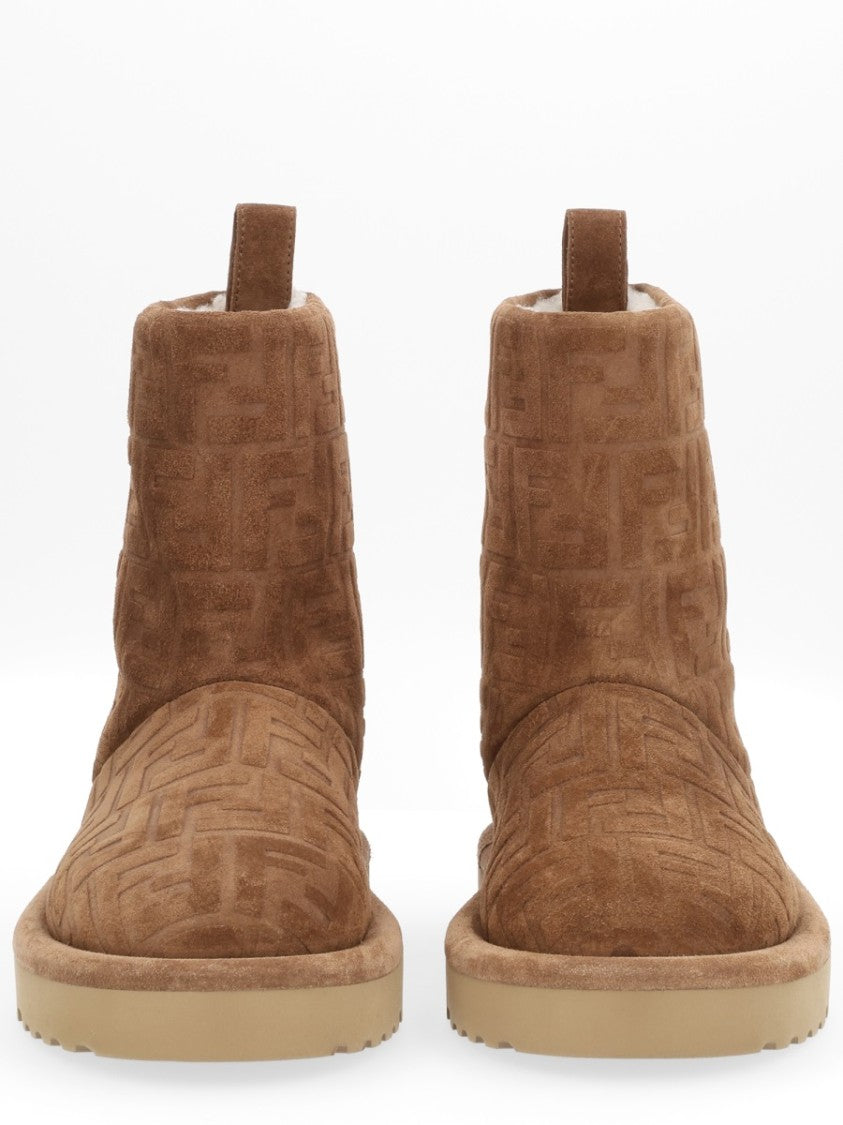 Fendi Suede Apres Chic Monogram Boots
