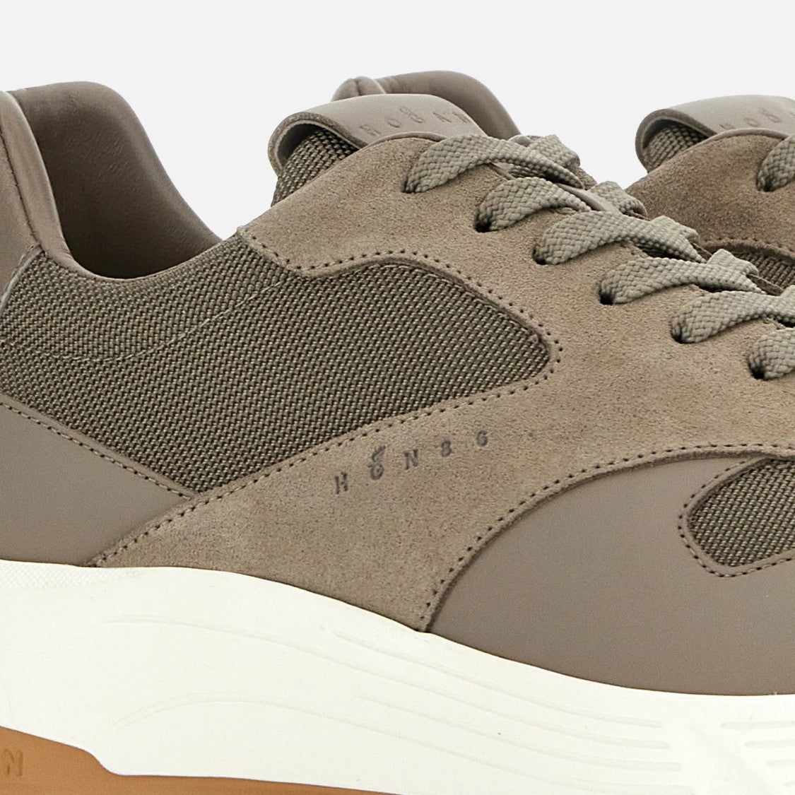Hogan Chunky Sole Sneakers With Suede
