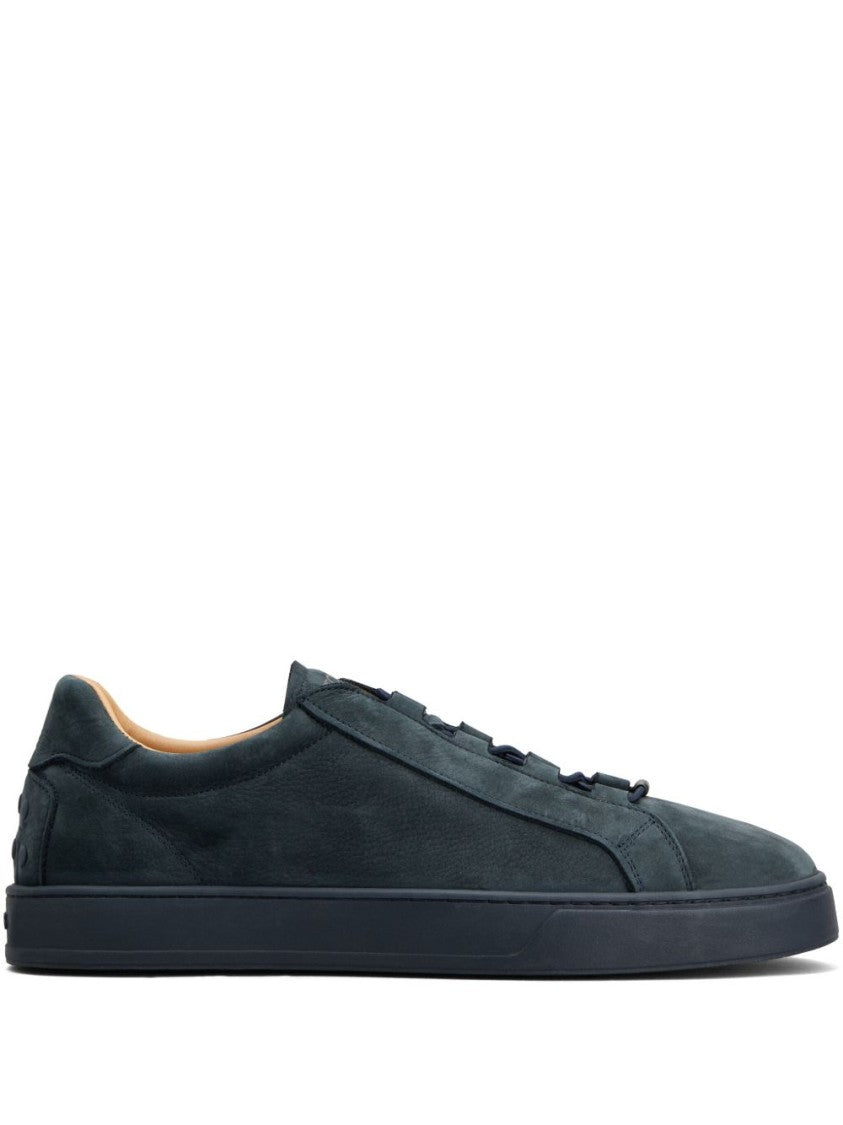 Tod's Black Nabuk Sneakers With Subtle Logo Detail