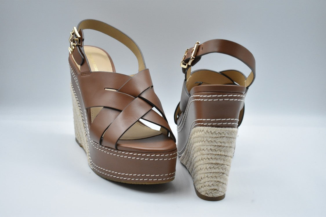 Michael Kors Laced Wedge Shoes With Woven Jute Base