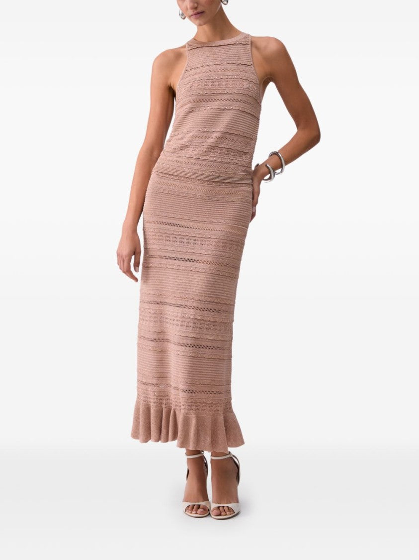 Liu Jo Soft Brown Textured Knitted Skirt