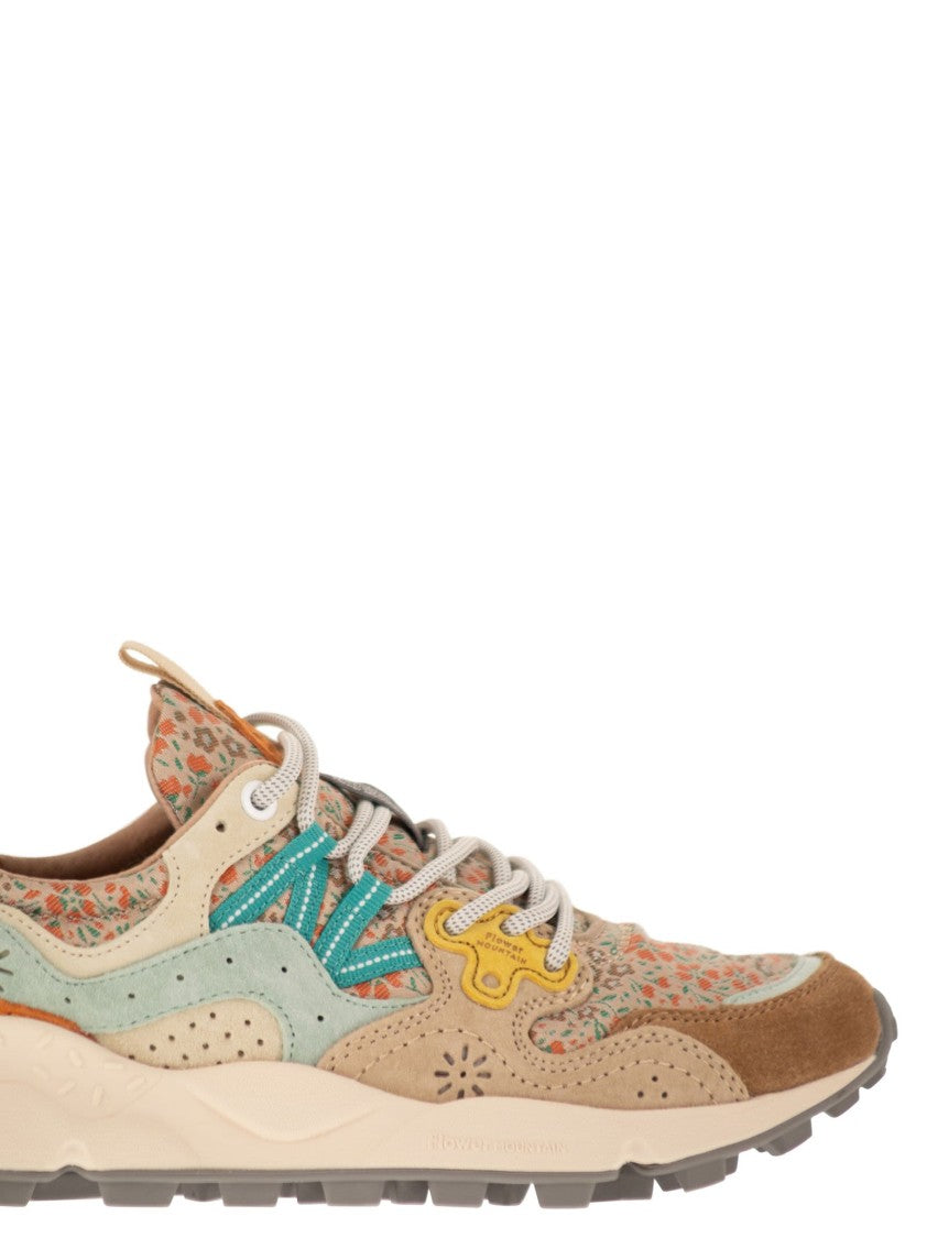 Flower Mountain Yamano 3 - Sneakers In Suede And Technical Fabric