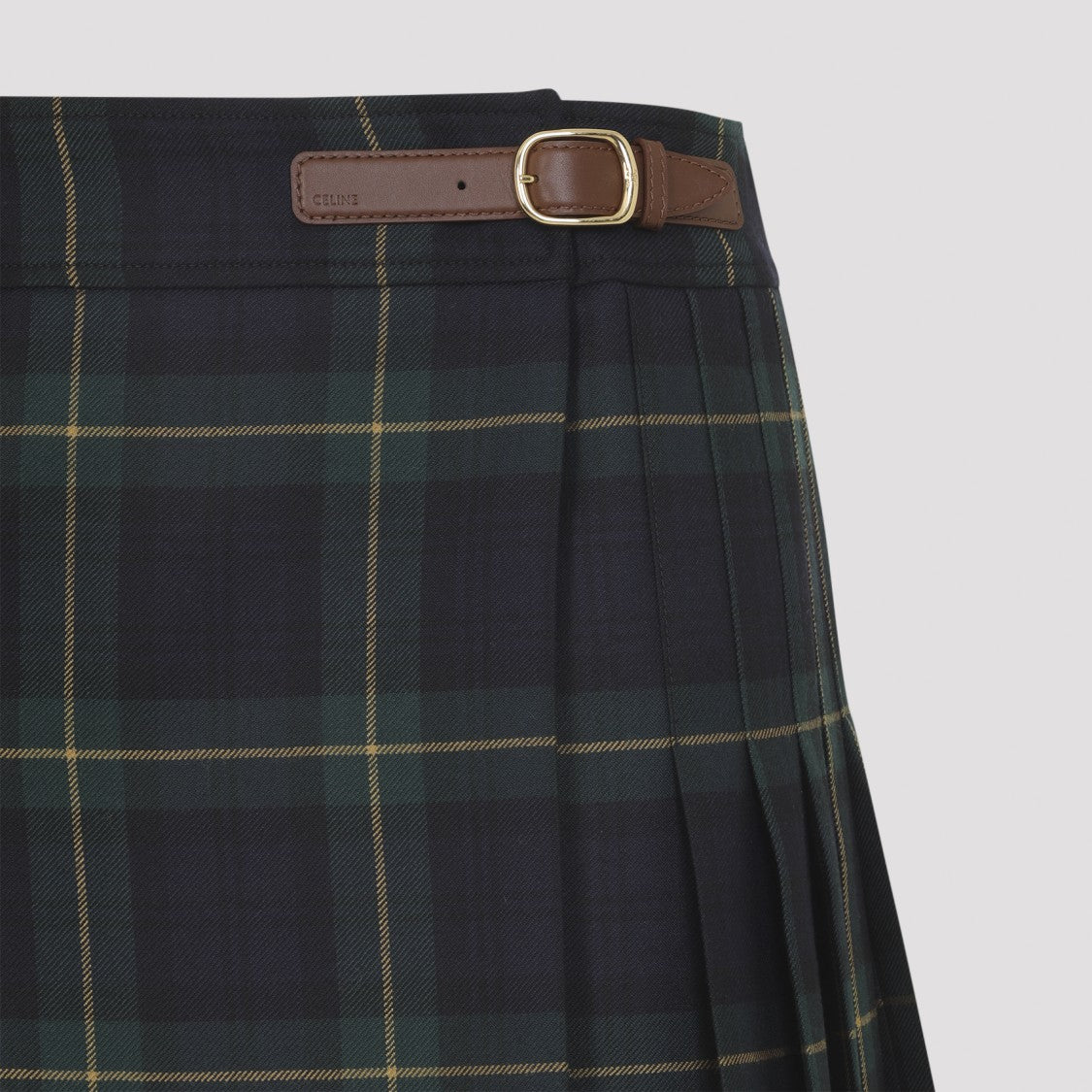 Celine Kilt-Inspired Mini Skirt