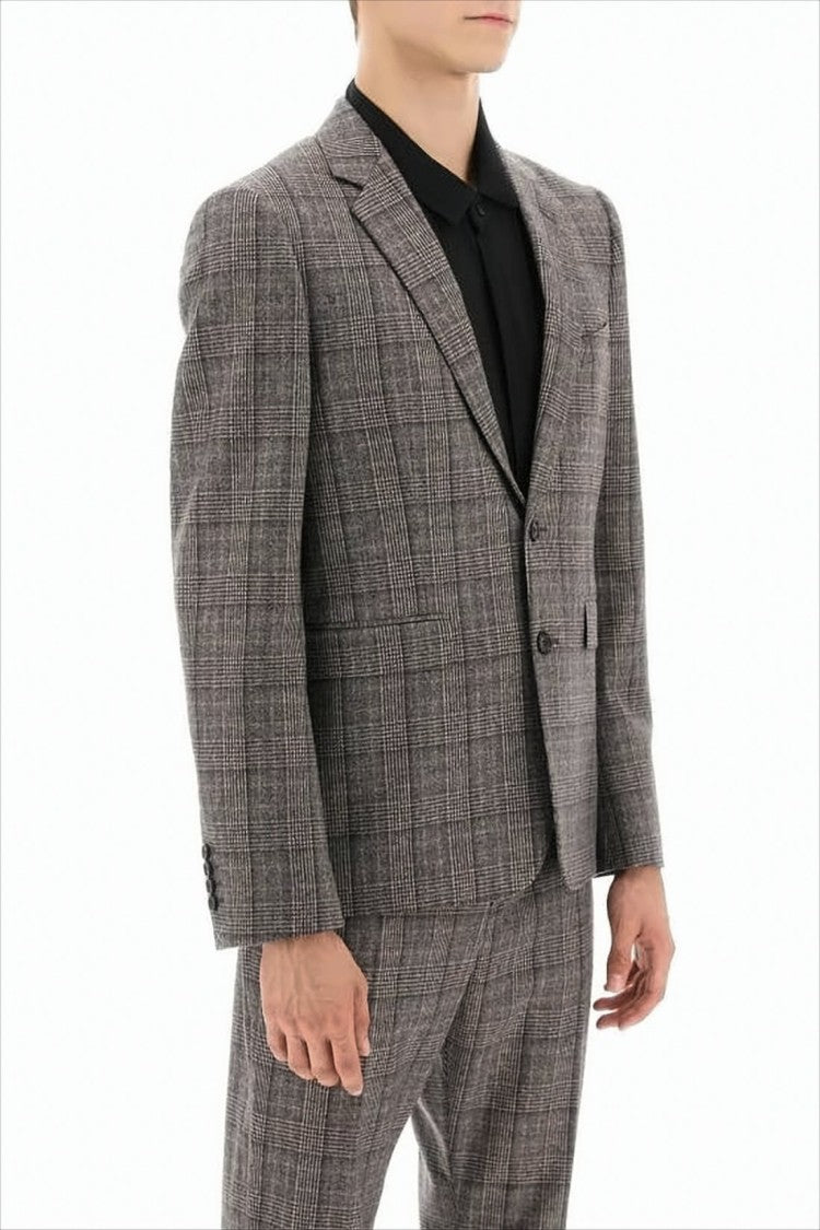 Celine Classic Plaid Tailored Celine Jacket With Structured Silhouette