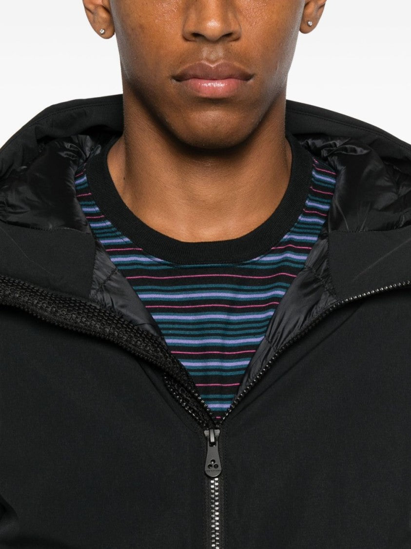 Peuterey Minimalist Black Parka With Hood