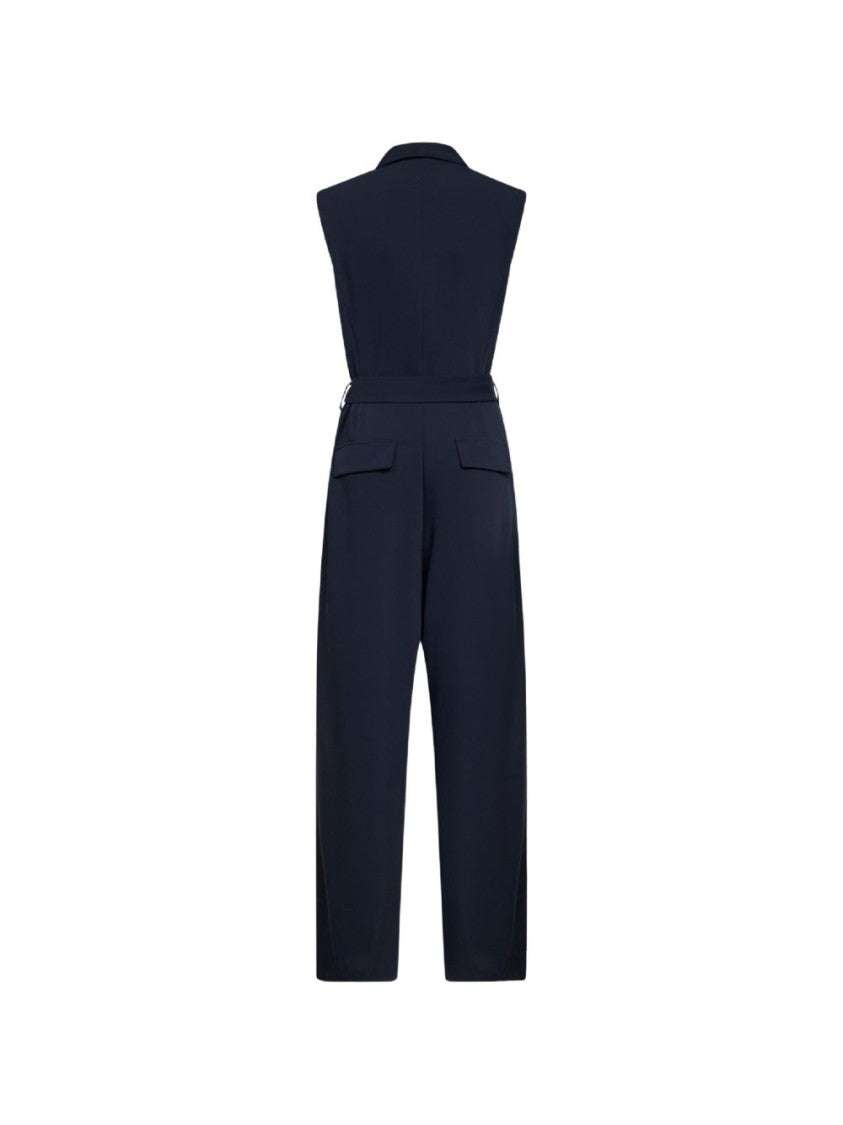 Parosh Sleeveless Jumpsuit With Deep V-Neck